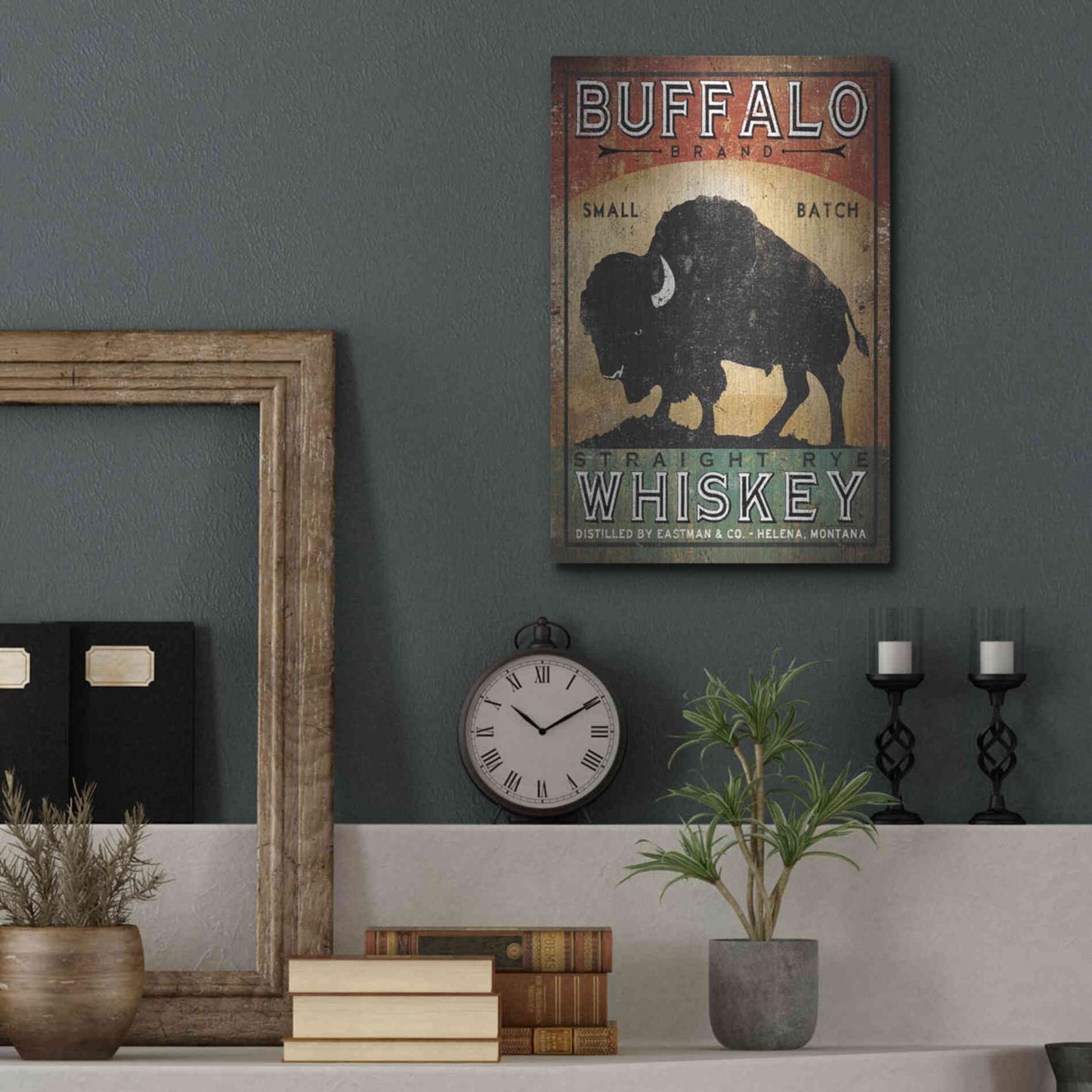 Luxe Metal Art 'Buffalo Whiskey' by Ryan Fowler, Metal Wall Art,12x16