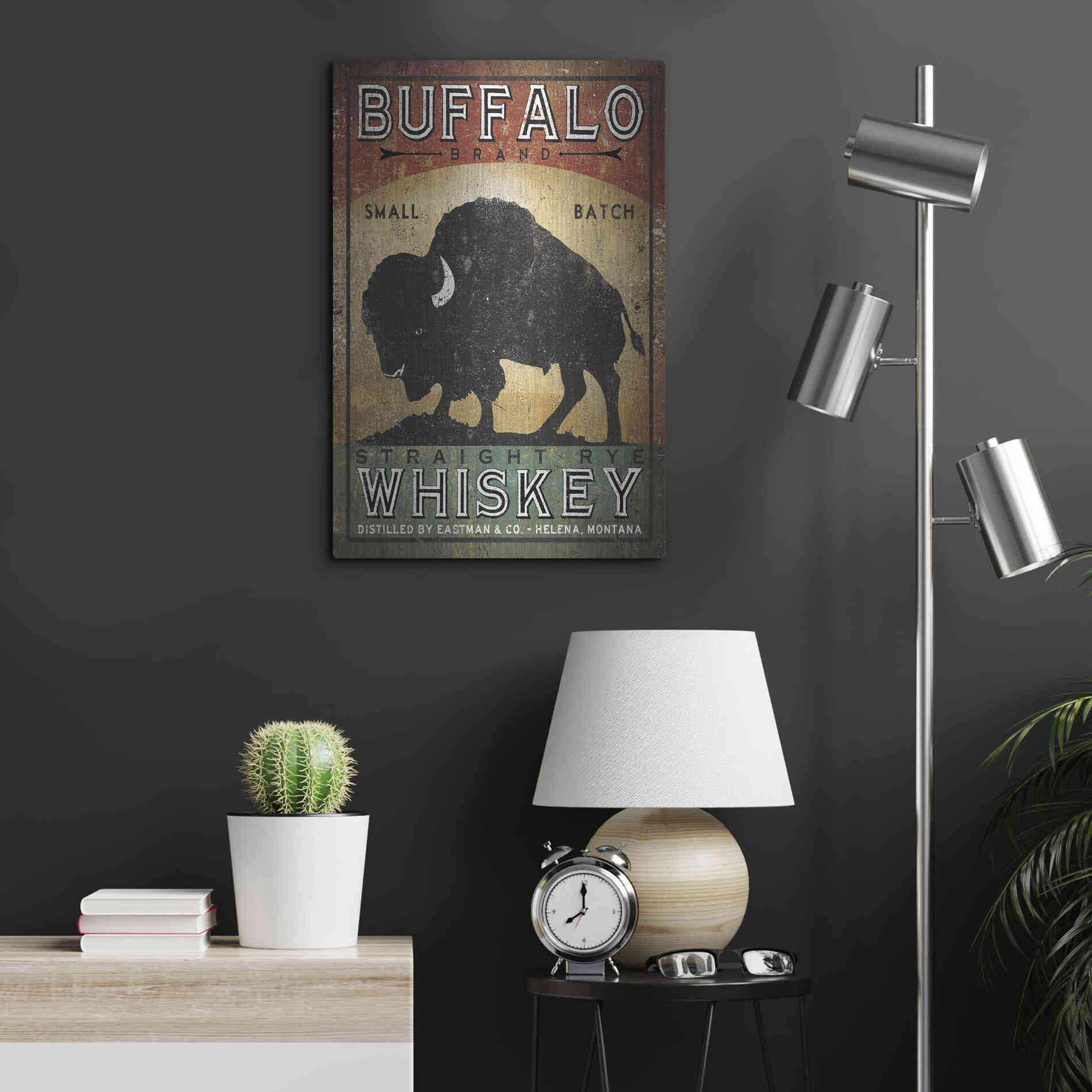 Luxe Metal Art 'Buffalo Whiskey' by Ryan Fowler, Metal Wall Art,16x24