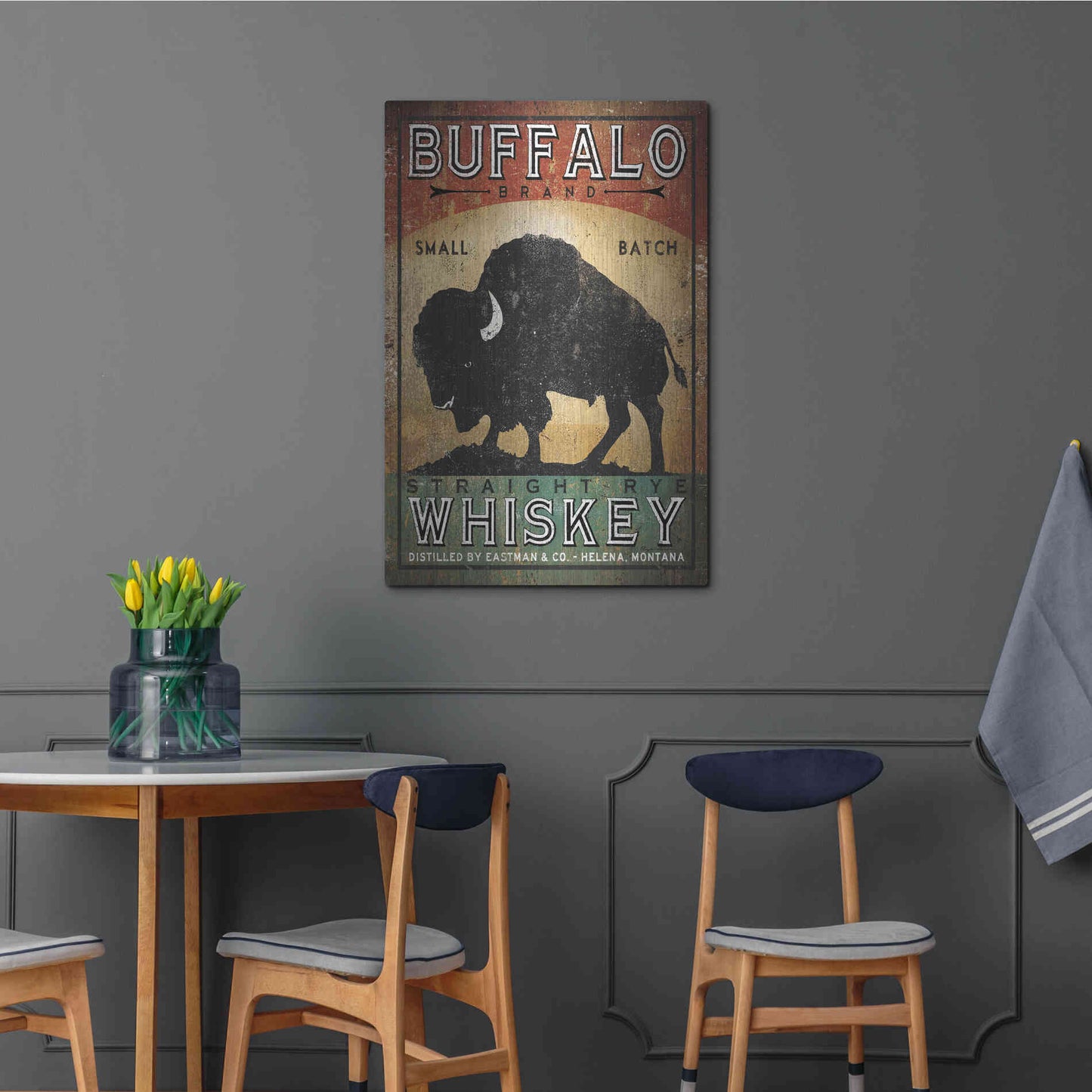 Luxe Metal Art 'Buffalo Whiskey' by Ryan Fowler, Metal Wall Art,24x36