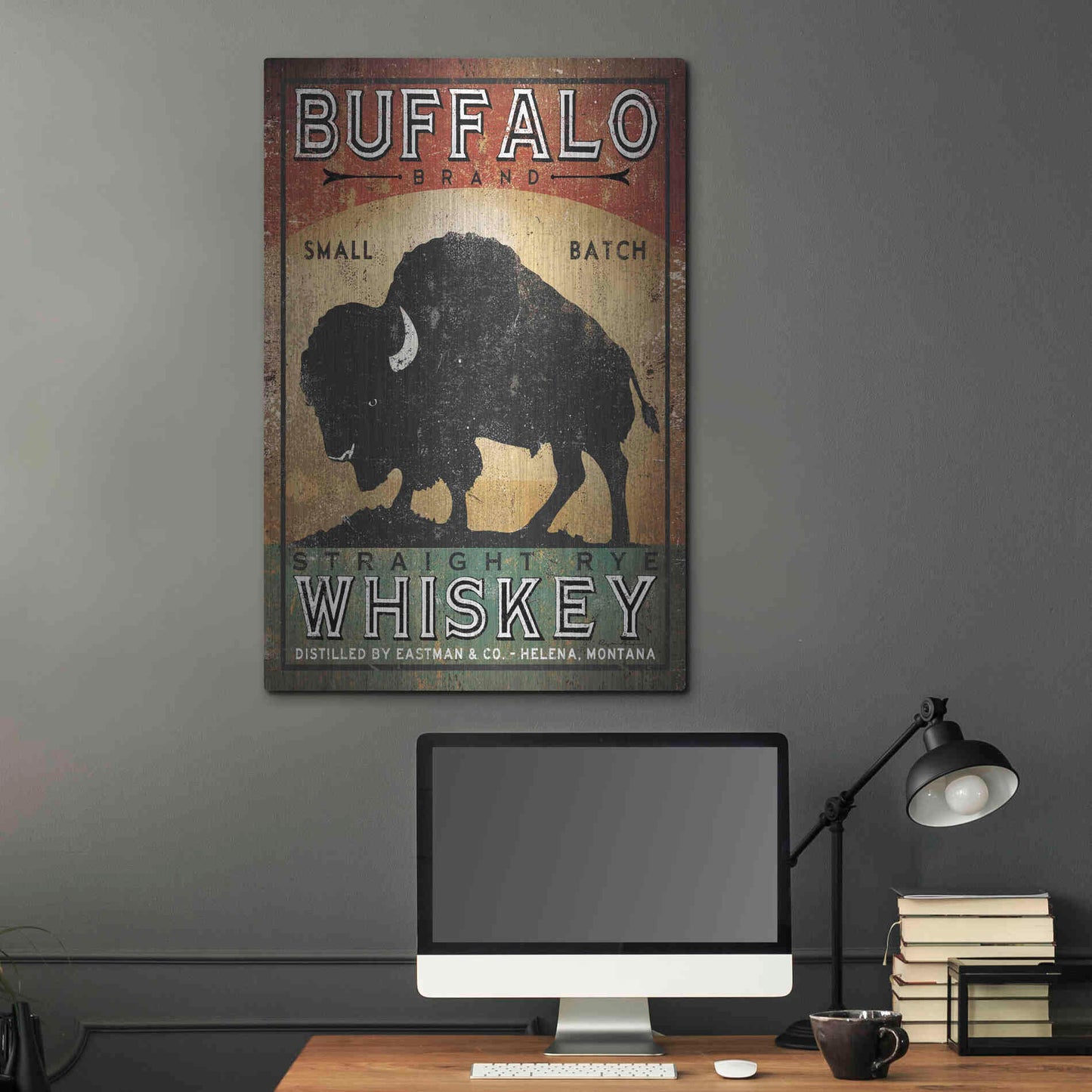 Luxe Metal Art 'Buffalo Whiskey' by Ryan Fowler, Metal Wall Art,24x36