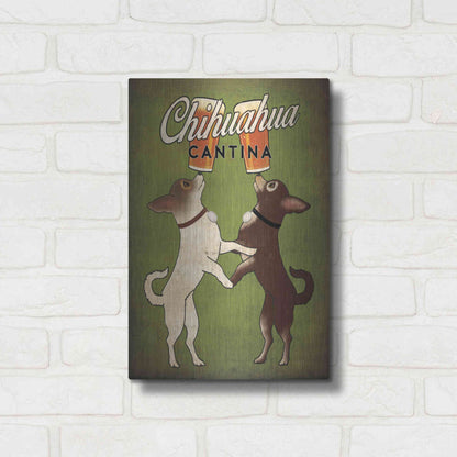 Luxe Metal Art 'Double Chihuahua v2' by Ryan Fowler, Metal Wall Art,12x16