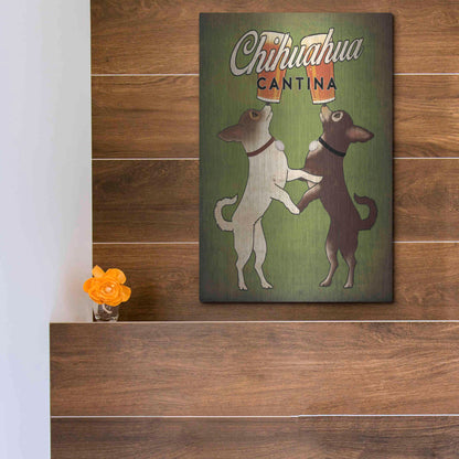 Luxe Metal Art 'Double Chihuahua v2' by Ryan Fowler, Metal Wall Art,12x16