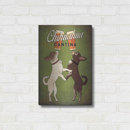 Luxe Metal Art 'Double Chihuahua v2' by Ryan Fowler, Metal Wall Art,16x24