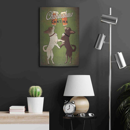 Luxe Metal Art 'Double Chihuahua v2' by Ryan Fowler, Metal Wall Art,16x24