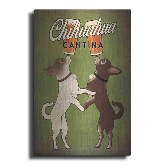 Luxe Metal Art 'Double Chihuahua v2' by Ryan Fowler, Metal Wall Art