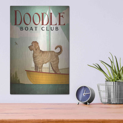 Luxe Metal Art 'Doodle Sail' by Ryan Fowler, Metal Wall Art,12x16