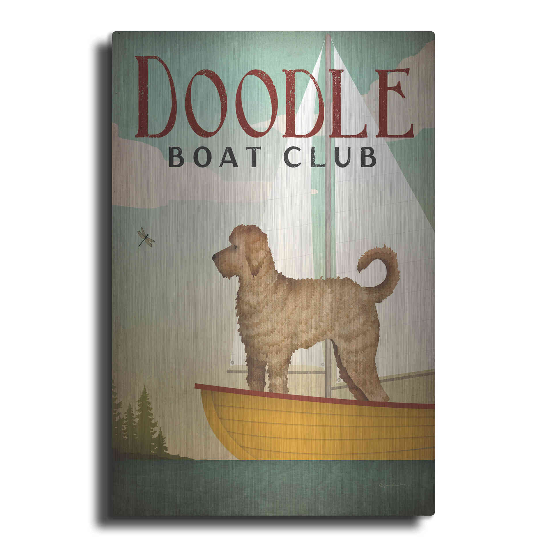Luxe Metal Art 'Doodle Sail' by Ryan Fowler, Metal Wall Art