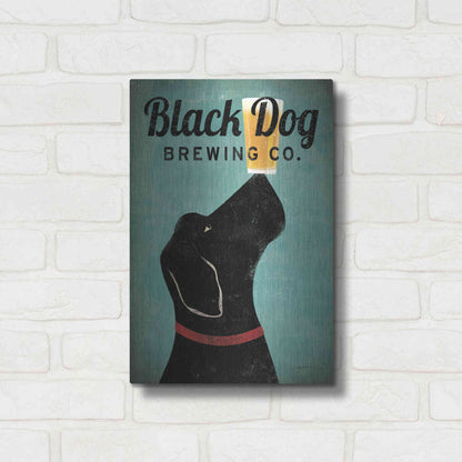 Luxe Metal Art 'Black Dog Brewing Co v2' by Ryan Fowler, Metal Wall Art,12x16