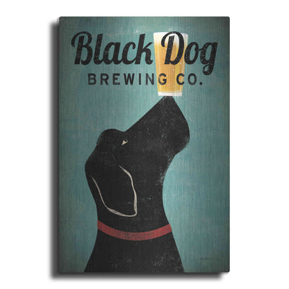 Luxe Metal Art 'Black Dog Brewing Co v2' by Ryan Fowler, Metal Wall Art