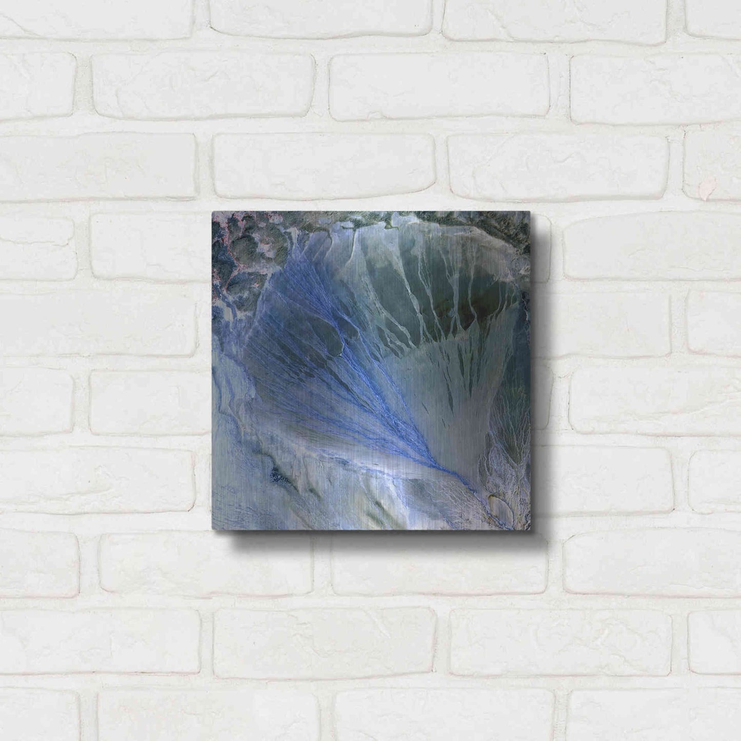 Luxe Metal Art 'Earth As Art: Alluvial Fan' Metal Wall Art,12x12