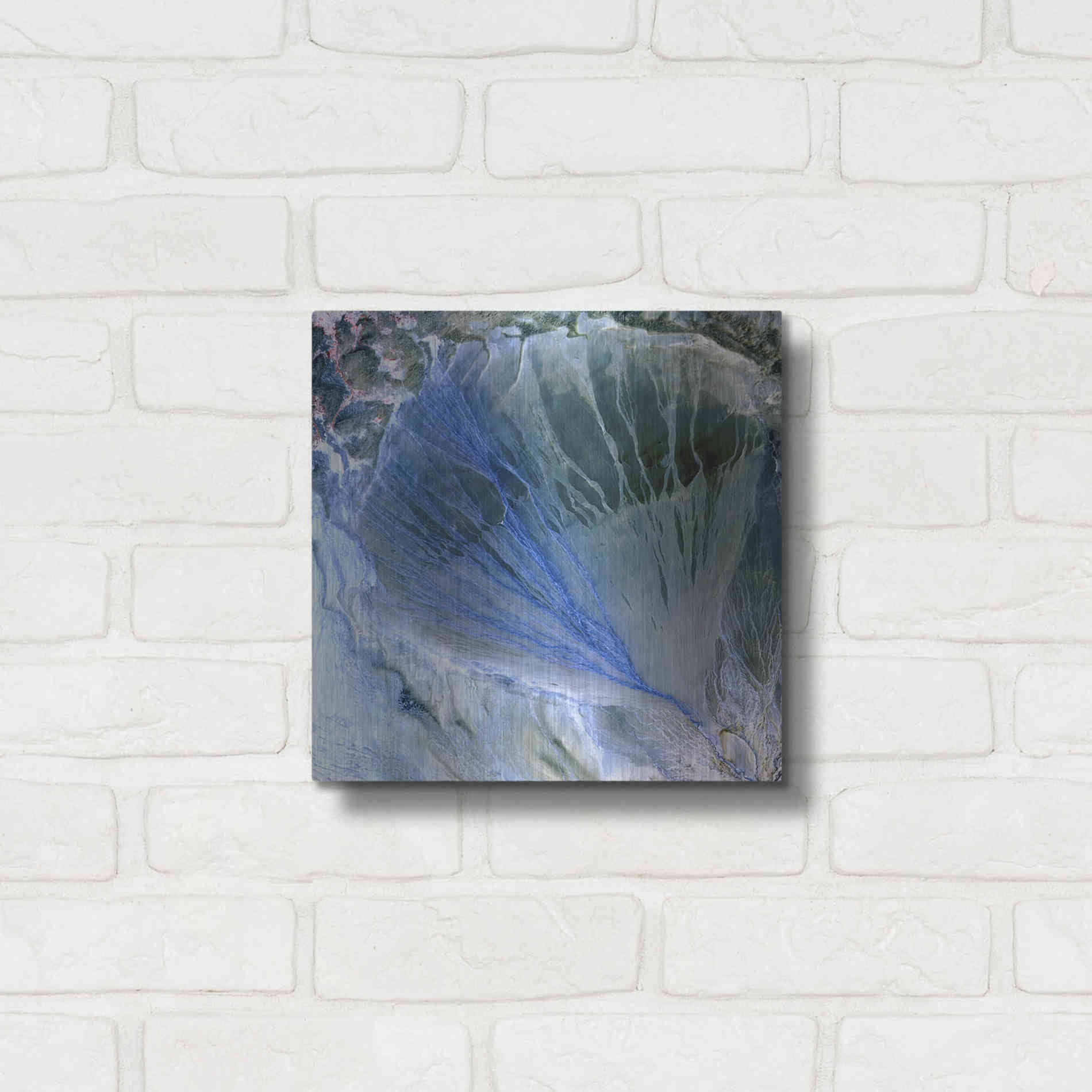 Luxe Metal Art 'Earth As Art: Alluvial Fan' Metal Wall Art,12x12