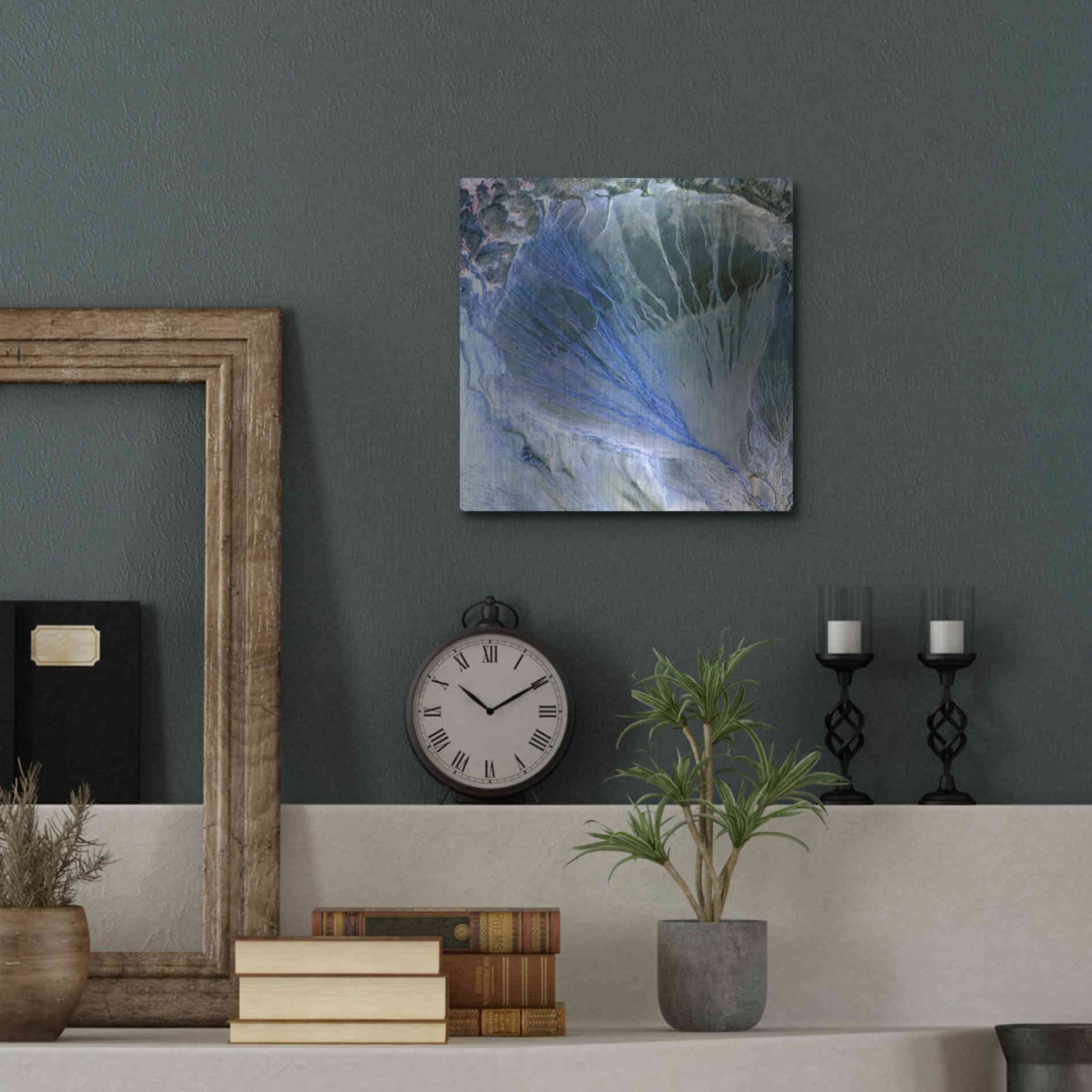 Luxe Metal Art 'Earth As Art: Alluvial Fan' Metal Wall Art,12x12