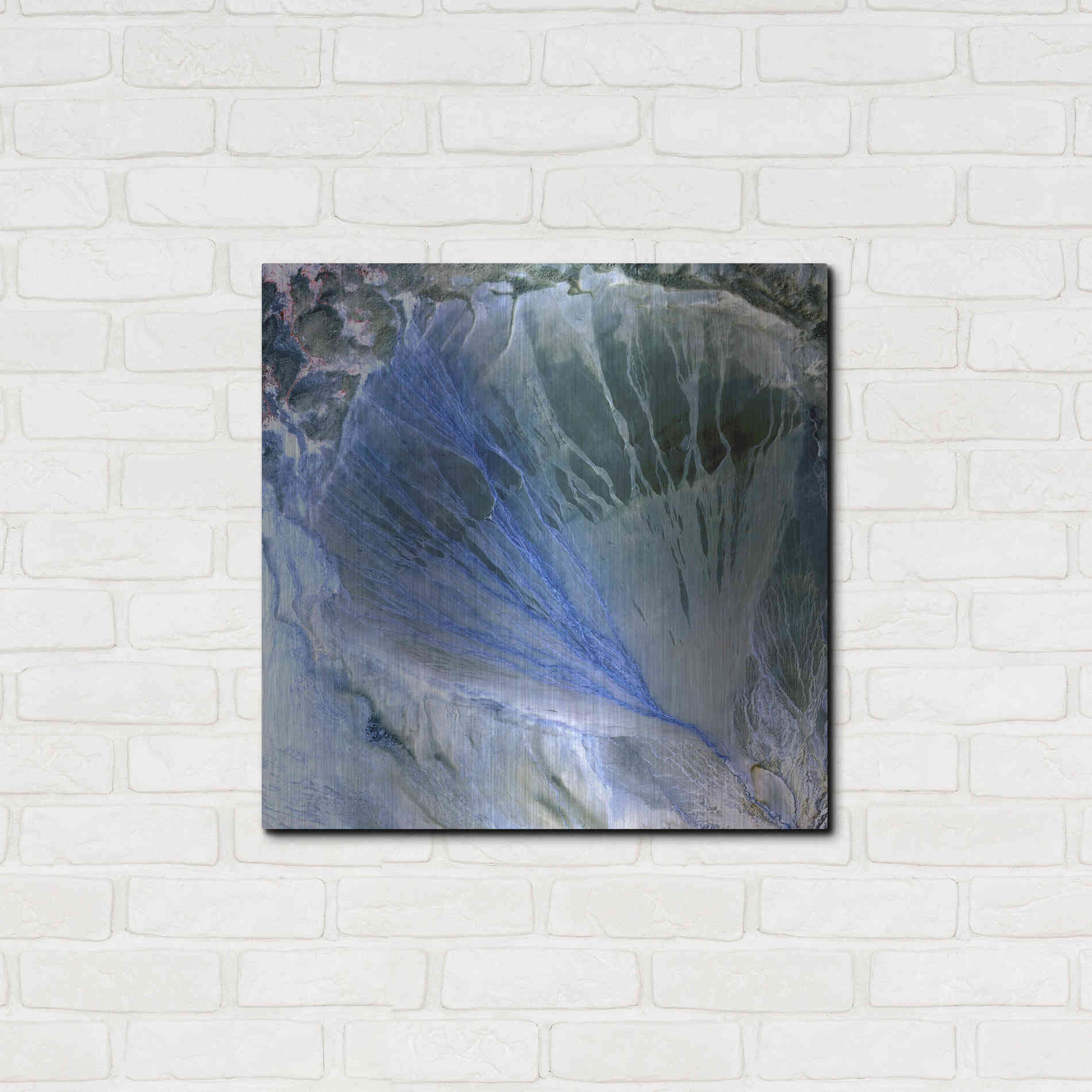 Luxe Metal Art 'Earth As Art: Alluvial Fan' Metal Wall Art,24x24