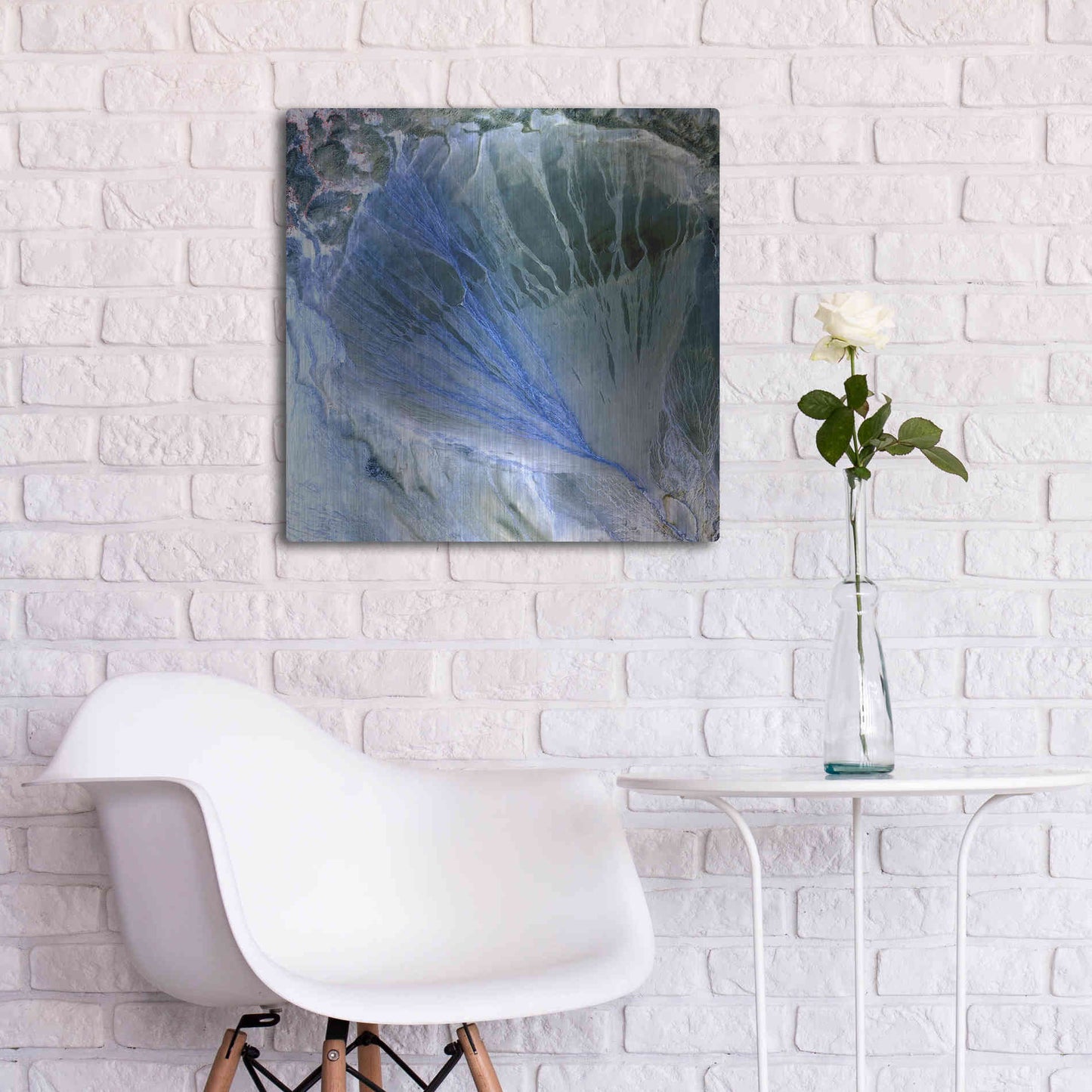 Luxe Metal Art 'Earth As Art: Alluvial Fan' Metal Wall Art,24x24