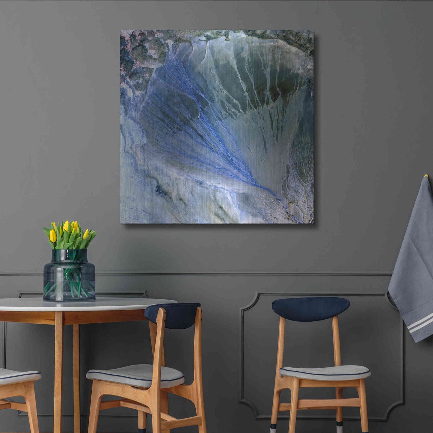 Luxe Metal Art 'Earth As Art: Alluvial Fan' Metal Wall Art,36x36