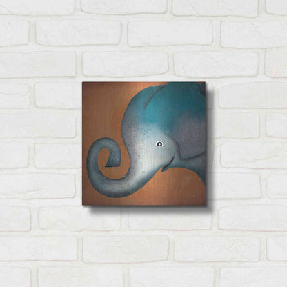 Luxe Metal Art 'Elephant Wow' by Ryan Fowler, Metal Wall Art,12x12