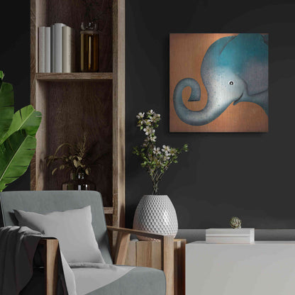 Luxe Metal Art 'Elephant Wow' by Ryan Fowler, Metal Wall Art,24x24