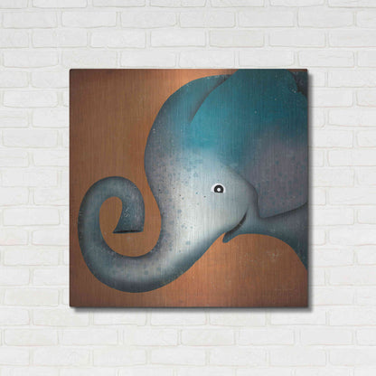 Luxe Metal Art 'Elephant Wow' by Ryan Fowler, Metal Wall Art,36x36