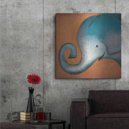 Luxe Metal Art 'Elephant Wow' by Ryan Fowler, Metal Wall Art,36x36
