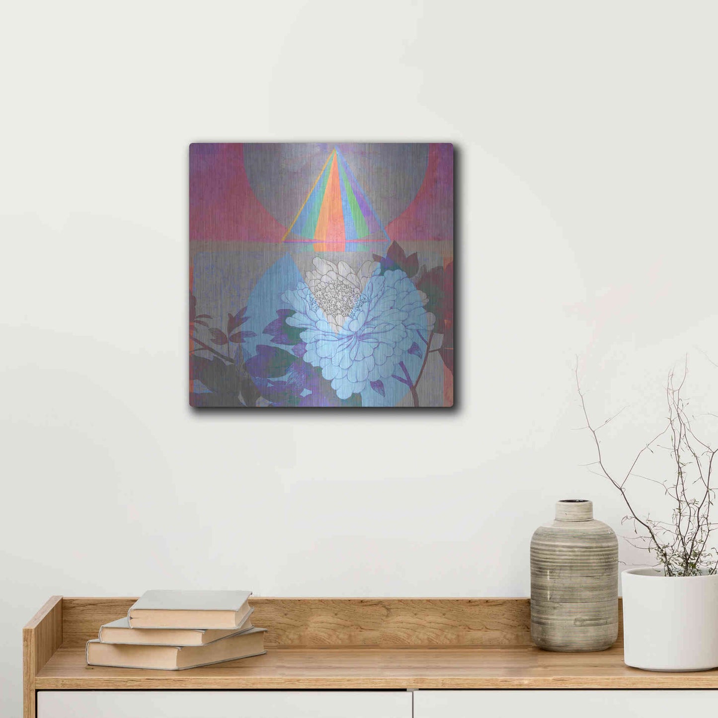 Luxe Metal Art 'High Frequency Nature' by Elena Ray, Metal Wall Art,12x12