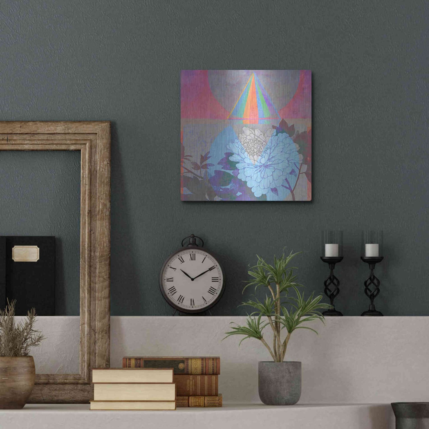 Luxe Metal Art 'High Frequency Nature' by Elena Ray, Metal Wall Art,12x12