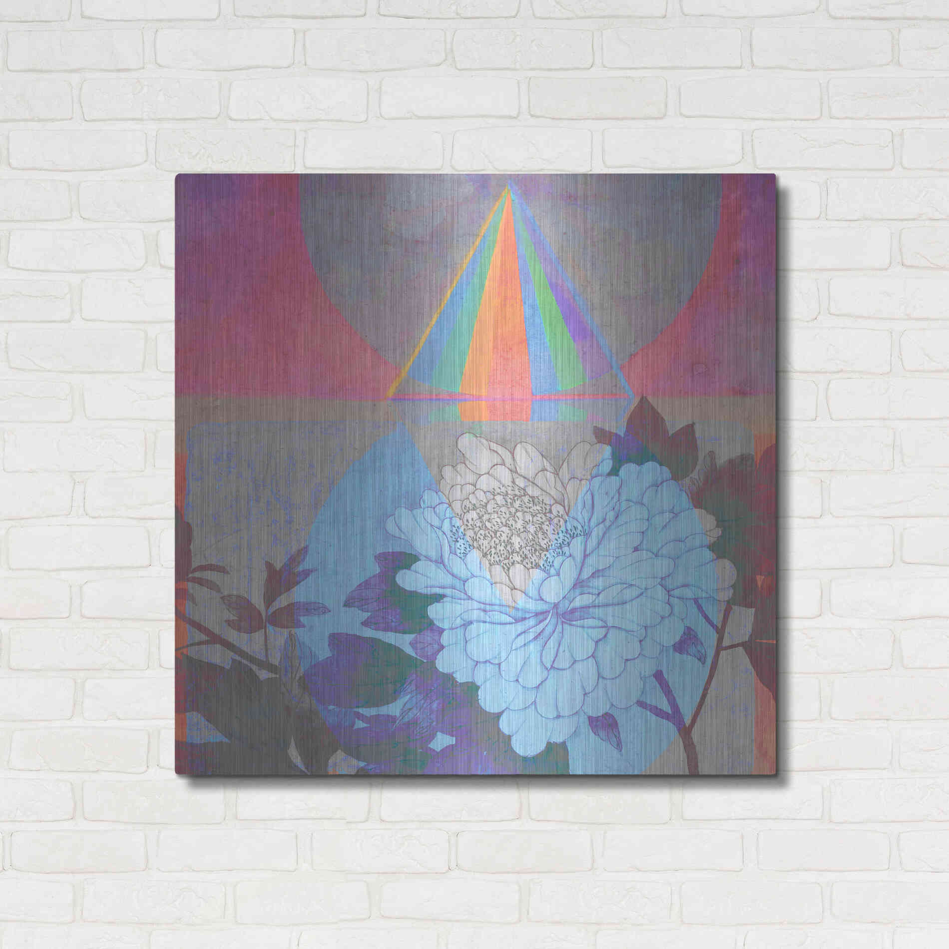 Luxe Metal Art 'High Frequency Nature' by Elena Ray, Metal Wall Art,36x36