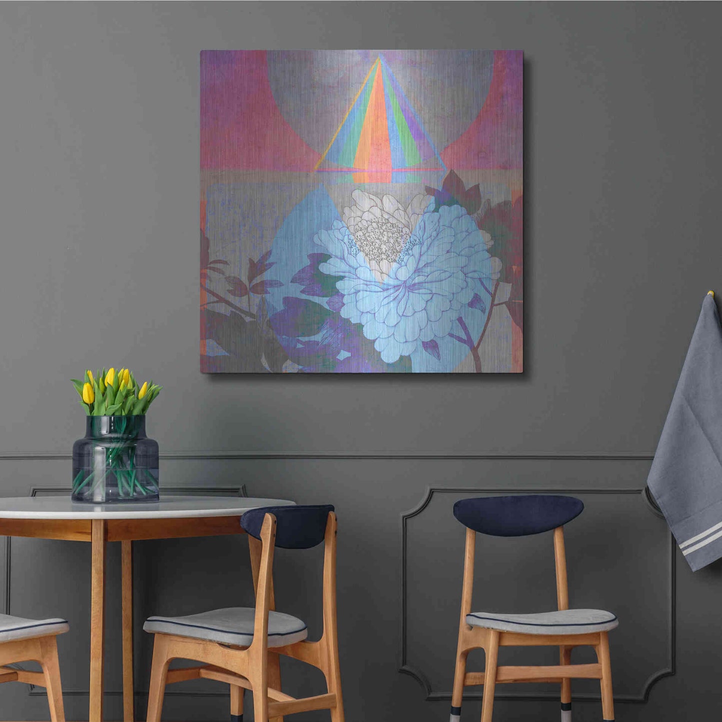 Luxe Metal Art 'High Frequency Nature' by Elena Ray, Metal Wall Art,36x36