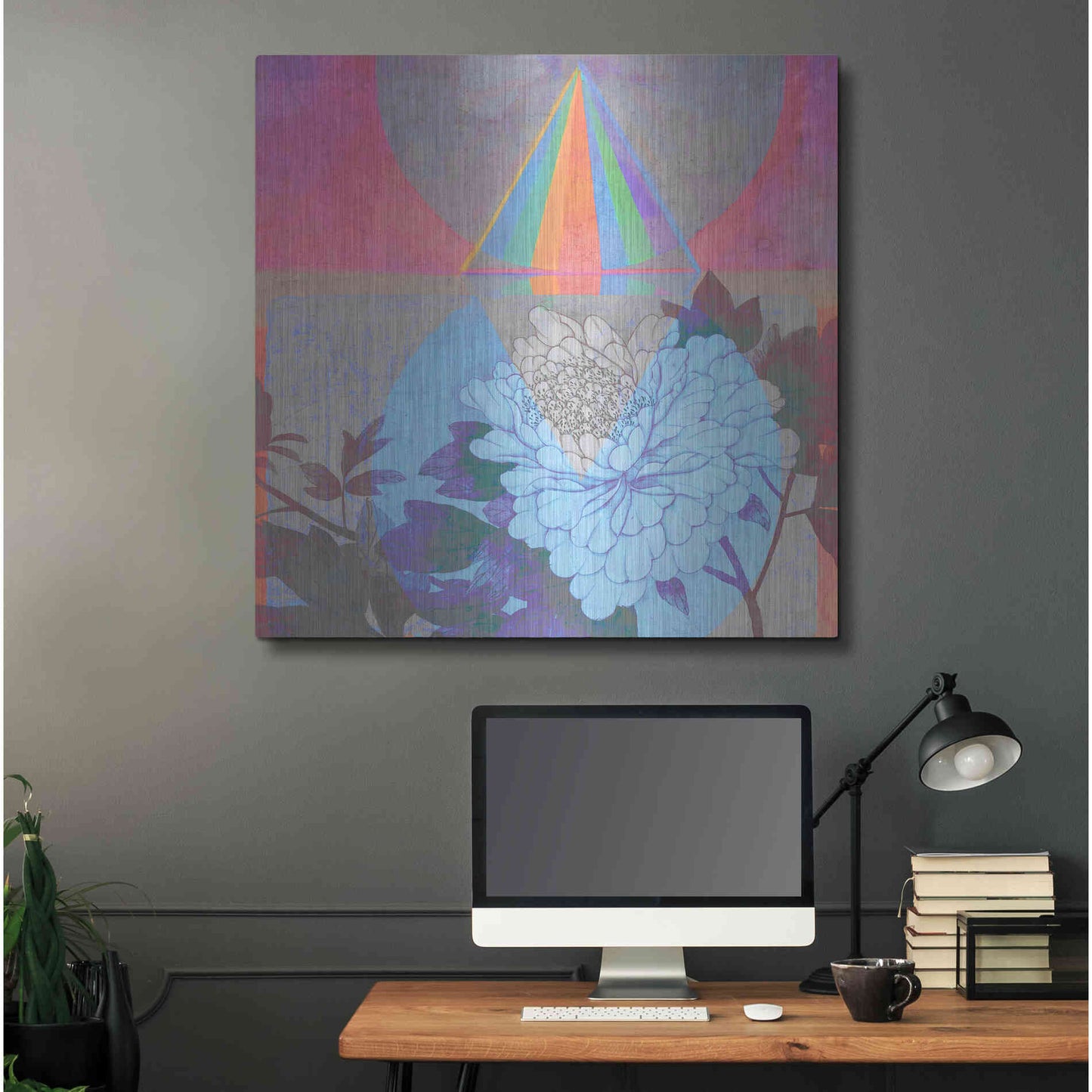 Luxe Metal Art 'High Frequency Nature' by Elena Ray, Metal Wall Art,36x36