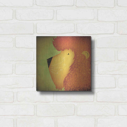 Luxe Metal Art 'Lion Wow' by Ryan Fowler, Metal Wall Art,12x12