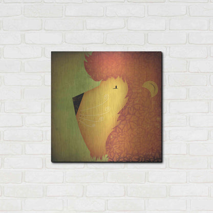 Luxe Metal Art 'Lion Wow' by Ryan Fowler, Metal Wall Art,24x24