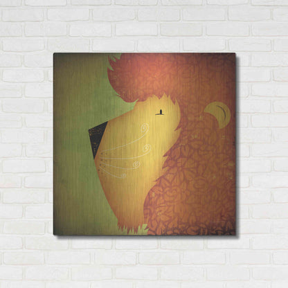 Luxe Metal Art 'Lion Wow' by Ryan Fowler, Metal Wall Art,36x36