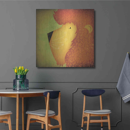 Luxe Metal Art 'Lion Wow' by Ryan Fowler, Metal Wall Art,36x36