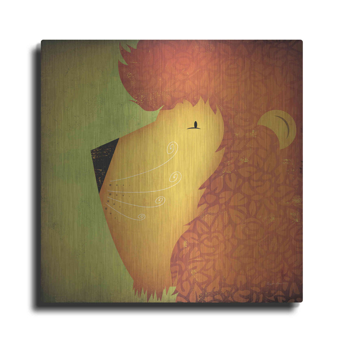 Luxe Metal Art 'Lion Wow' by Ryan Fowler, Metal Wall Art