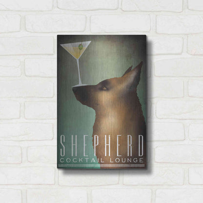Luxe Metal Art 'Shepherd Martini' by Ryan Fowler, Metal Wall Art,12x16