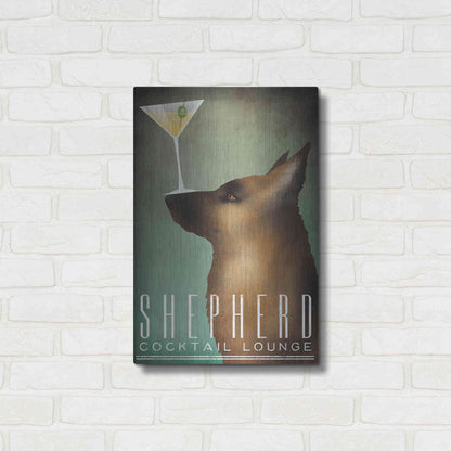Luxe Metal Art 'Shepherd Martini' by Ryan Fowler, Metal Wall Art,16x24