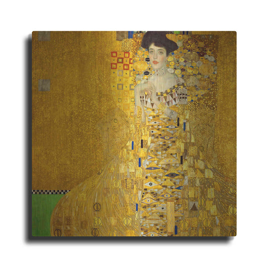 Luxe Metal Art 'Portrait der Adele Bloch-Bauer I' by Gustav Klimt, Metal Wall Art