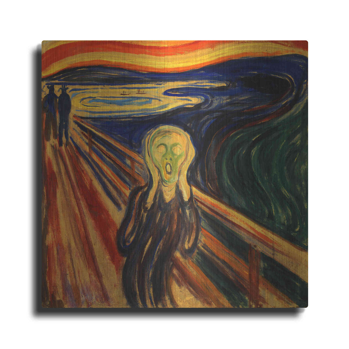 Luxe Metal Art 'The Scream' by Edvard Munch, Metal Wall Art