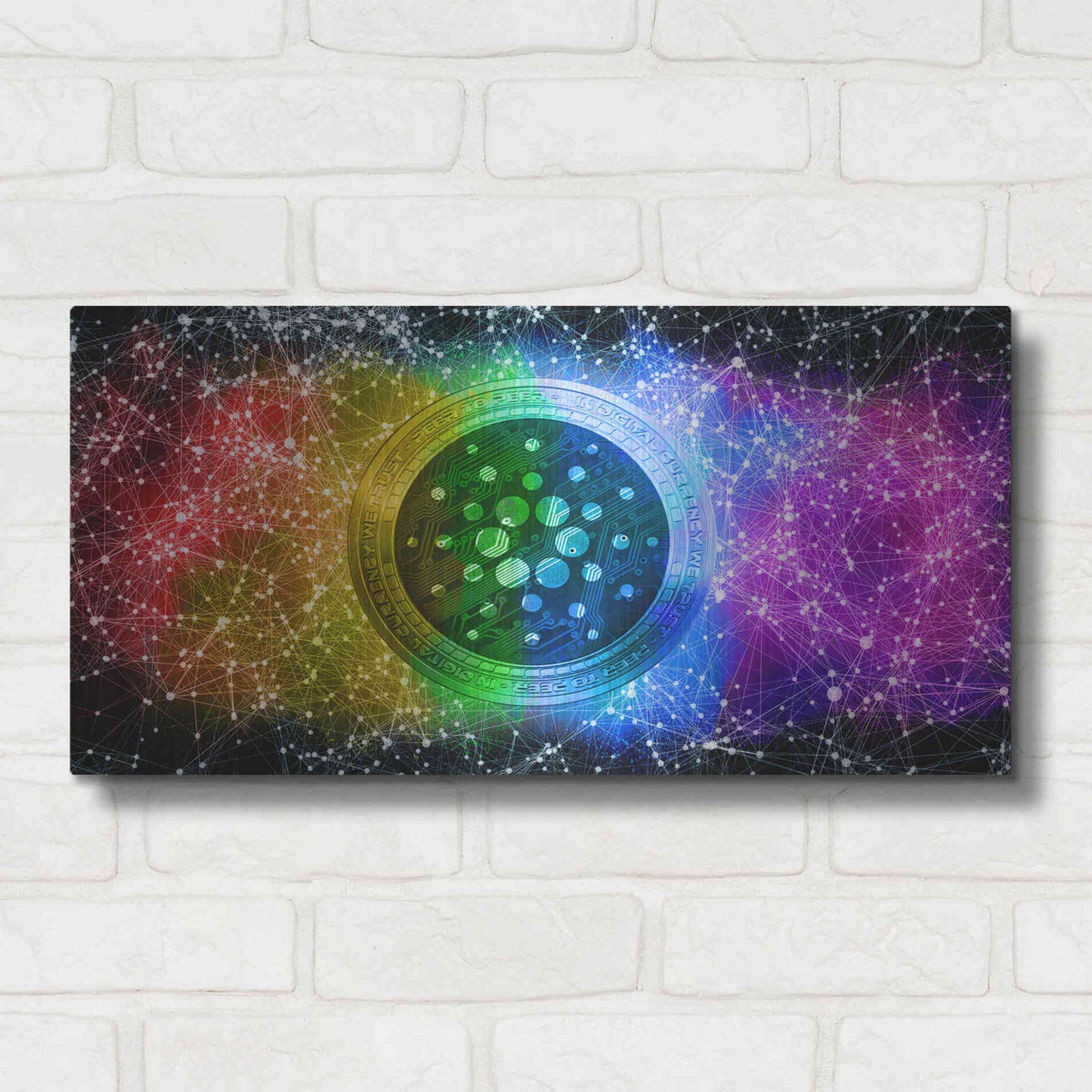 Luxe Metal Art 'ADA Cardano Crypto Constalation' by Epic Portfolio, Metal Wall Art,24x12