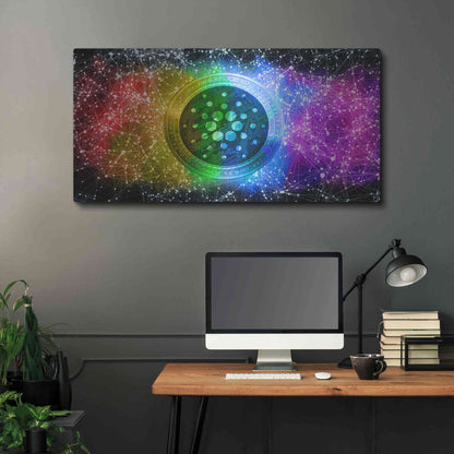 Luxe Metal Art 'ADA Cardano Crypto Constalation' by Epic Portfolio, Metal Wall Art,48x24