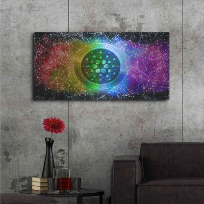Luxe Metal Art 'ADA Cardano Crypto Constalation' by Epic Portfolio, Metal Wall Art,48x24