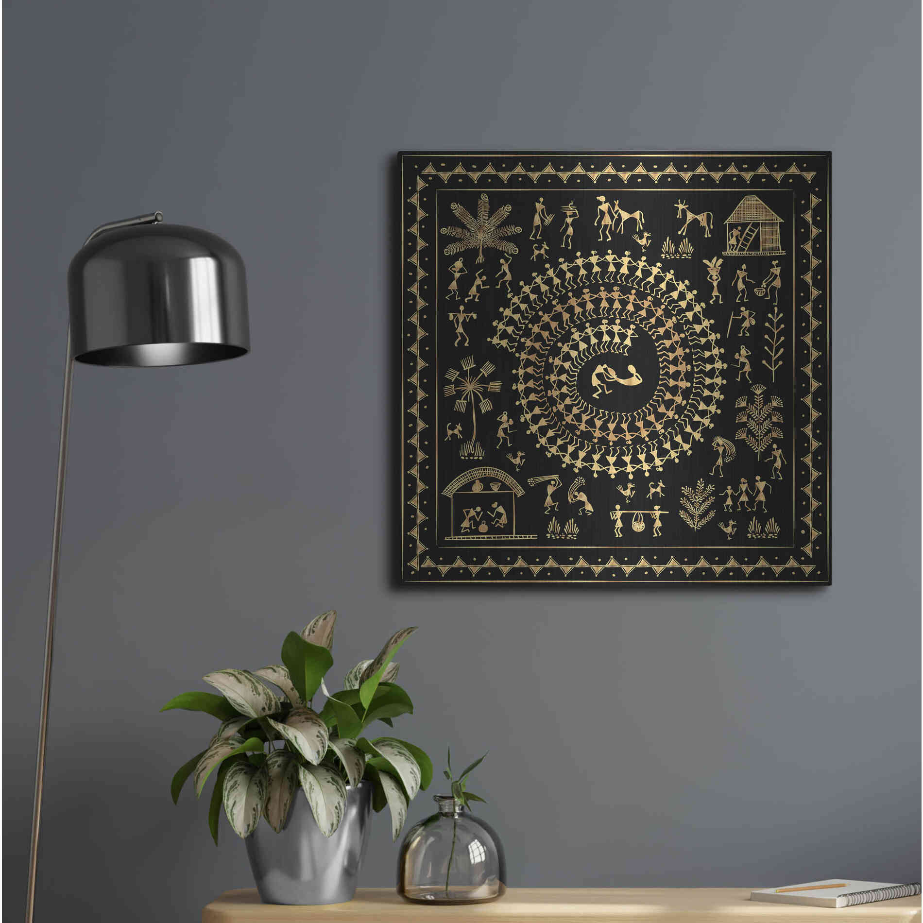 Luxe Metal Art 'Africania ' by Epic Portfolio, Metal Wall Art,24x24