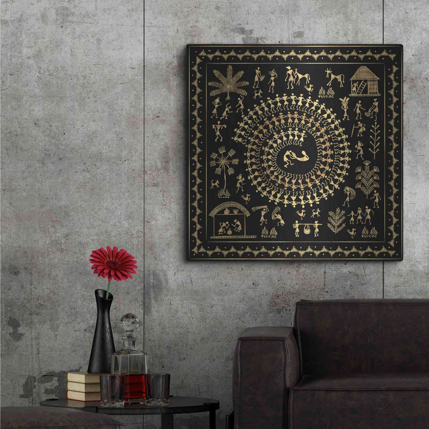 Luxe Metal Art 'Africania ' by Epic Portfolio, Metal Wall Art,36x36