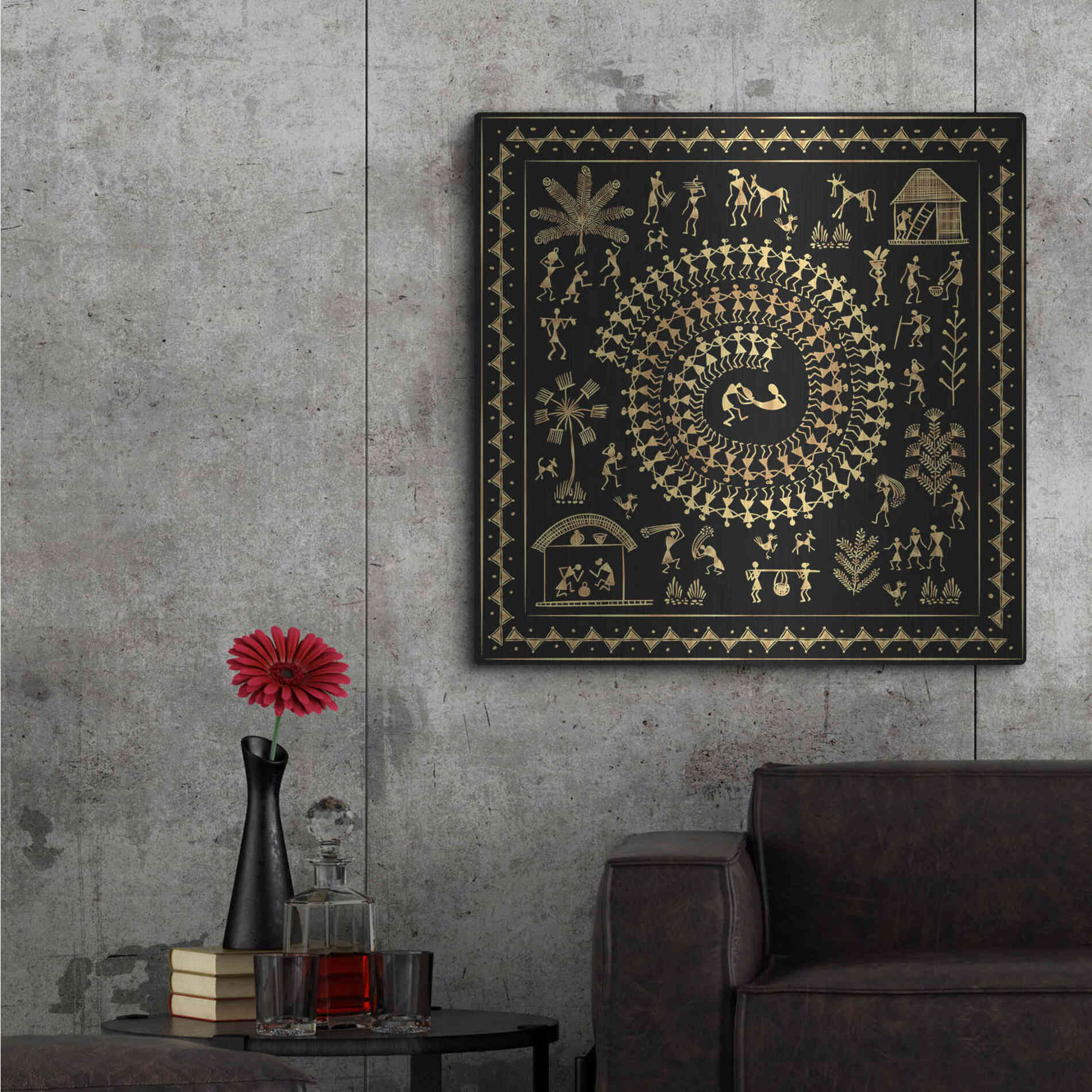 Luxe Metal Art 'Africania ' by Epic Portfolio, Metal Wall Art,36x36