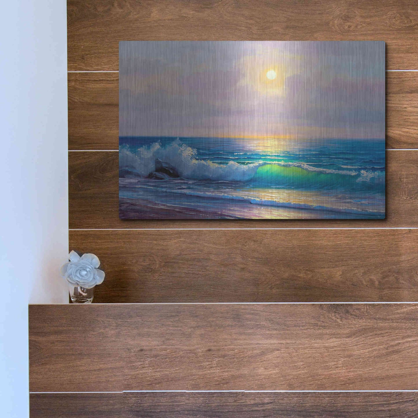 Luxe Metal Art 'Bali Sunset' by Epic Portfolio, Metal Wall Art,16x12