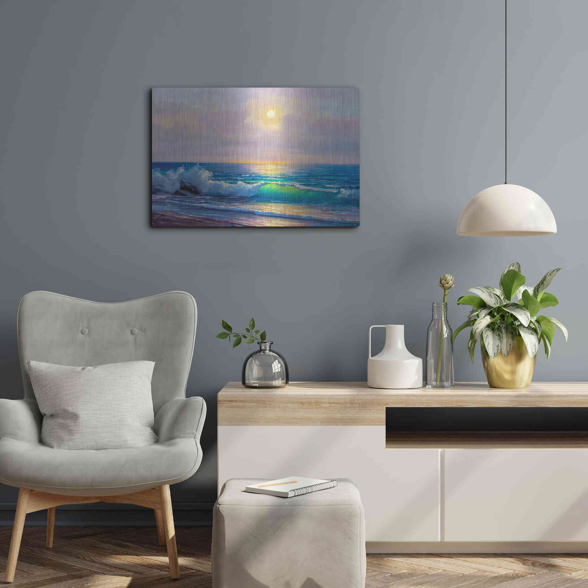 Luxe Metal Art 'Bali Sunset' by Epic Portfolio, Metal Wall Art,24x16