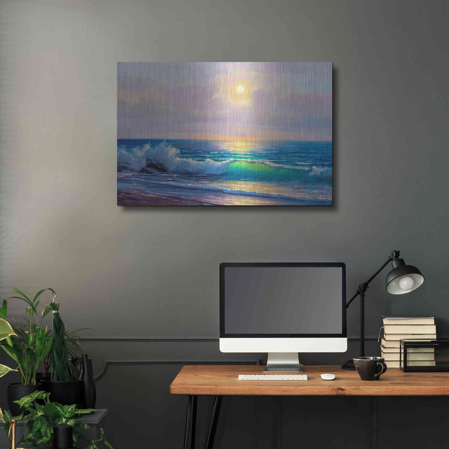 Luxe Metal Art 'Bali Sunset' by Epic Portfolio, Metal Wall Art,36x24