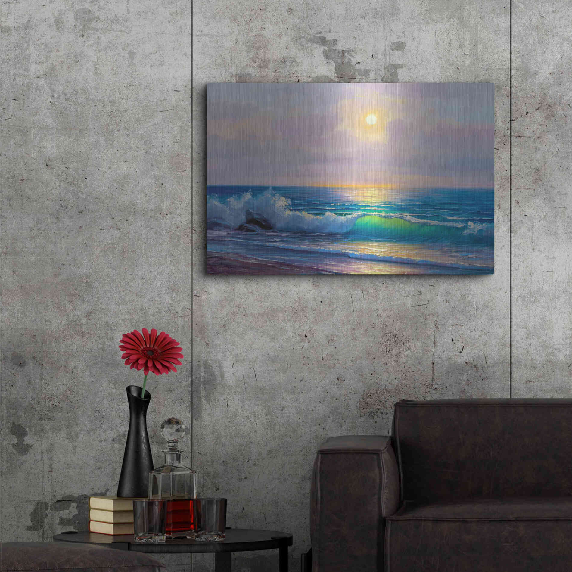 Luxe Metal Art 'Bali Sunset' by Epic Portfolio, Metal Wall Art,36x24