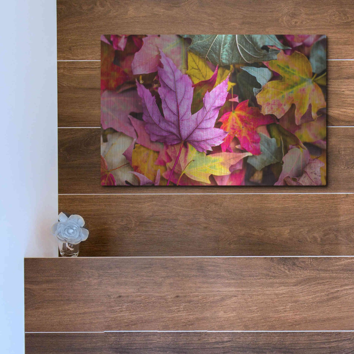 Luxe Metal Art 'Beautiful Fall' by Epic Portfolio, Metal Wall Art,16x12