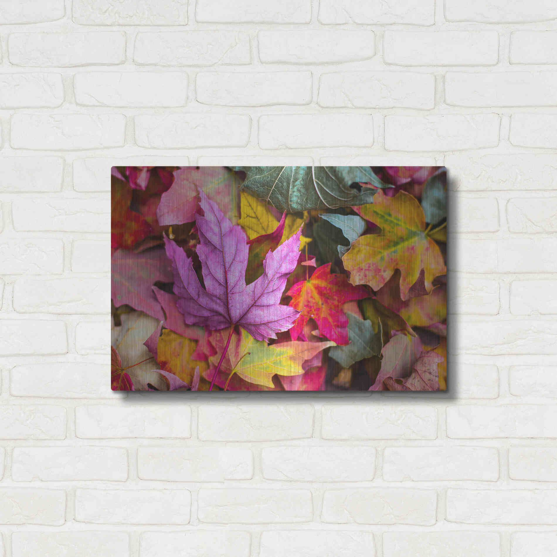 Luxe Metal Art 'Beautiful Fall' by Epic Portfolio, Metal Wall Art,24x16