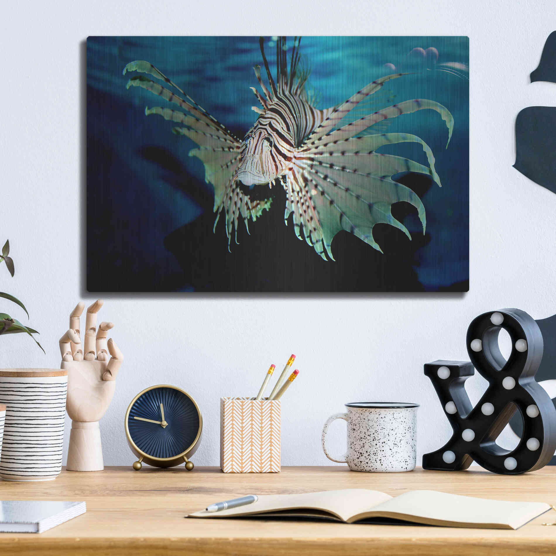 Luxe Metal Art 'BOO' by Epic Portfolio, Metal Wall Art,16x12